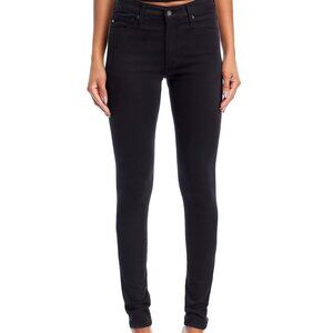 AG Farrah High-Rise Sateen Skinny Jeans in Black Sz 24- NWT - MSRP $188